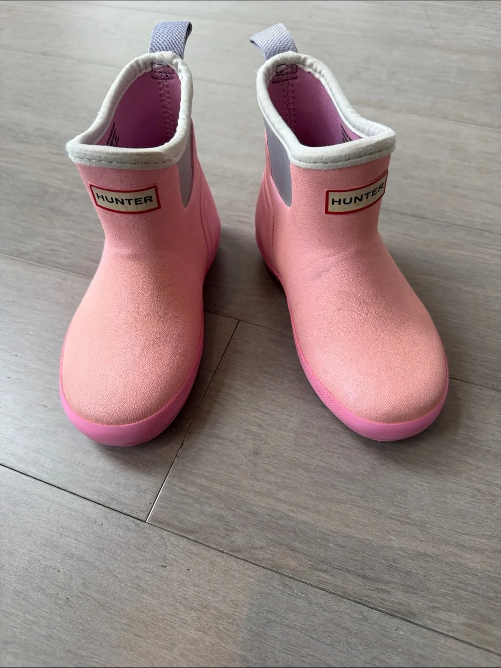 Hunter Kids Pink Waterproof Pull-On Rain Boots size 11
